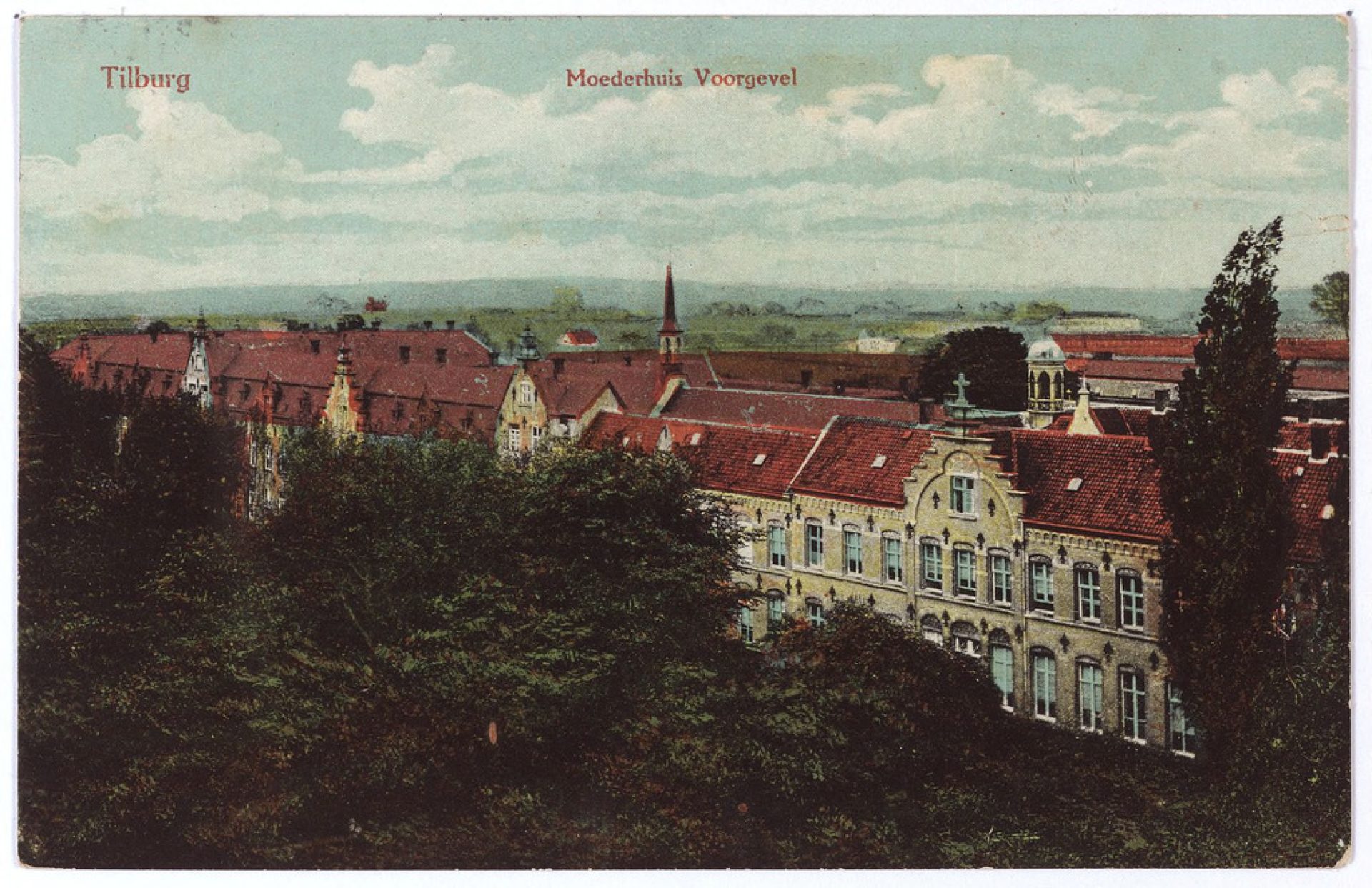 Gevelwand van het moederhuis van de zusters van liefde aan de Oude Dijk, 1910