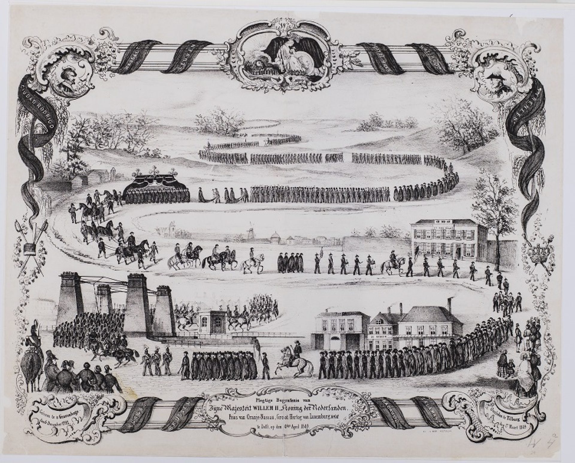 De begrafenisstoet van koning Willem II SMT00959